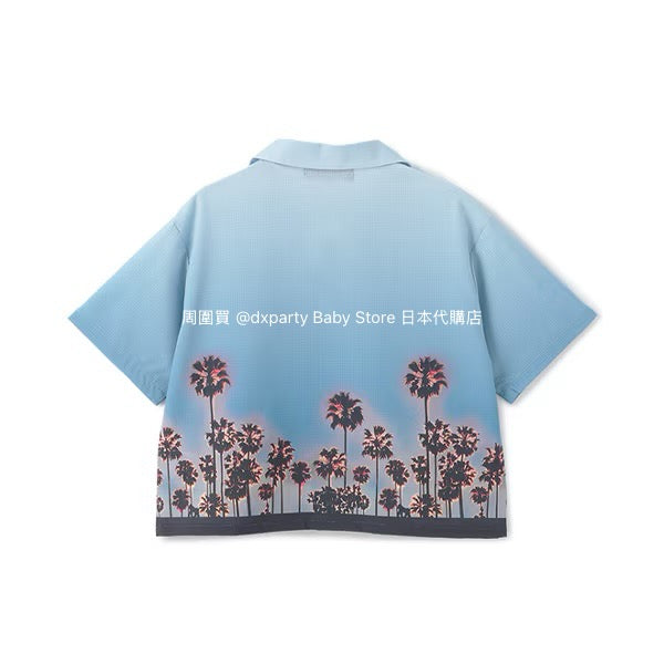 XLARGE KIDS Japanese Children's Clothing Palm Tree Shirt 90-140cm Boys Summer TOPS