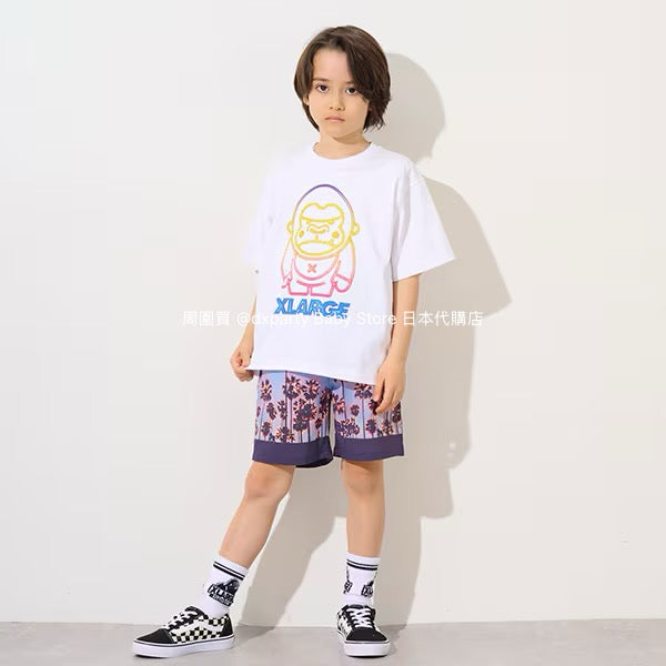XLARGE KIDS Japanese children's clothing neon logo top 80-140cm boys' summer TOPS