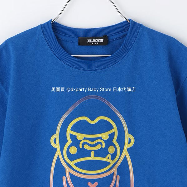XLARGE KIDS Japanese children's clothing neon logo top 80-140cm boys' summer TOPS