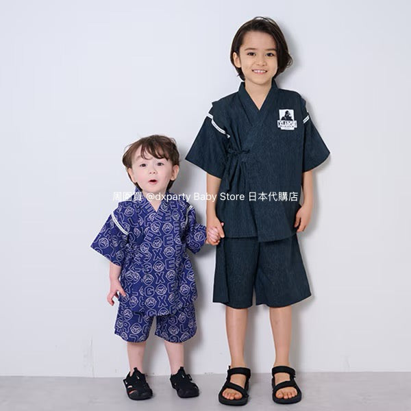 XLARGE KIDS Japanese Kids Clothing: Cool-to-the-Touch Jinbei Kimono (80-130cm) for Boys, Summer TOPS & PANTS. Available in the Japanese Summer Festival Special.