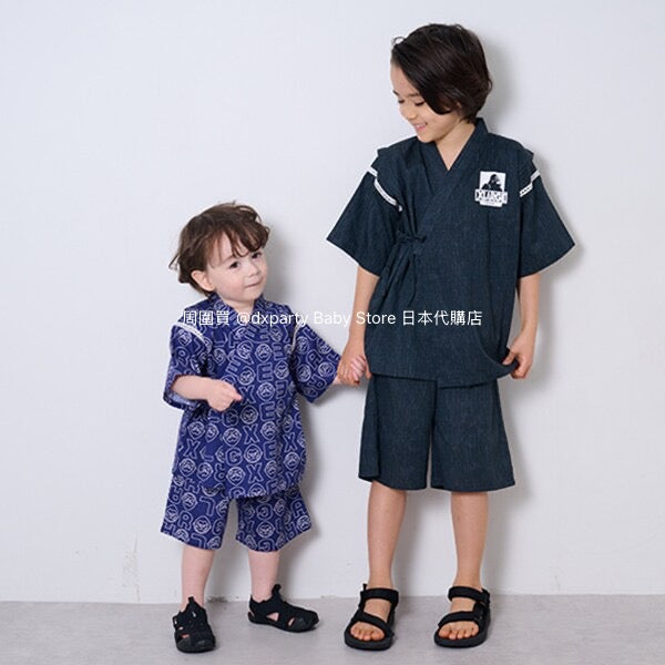 XLARGE KIDS Japanese Kids Clothing: Cool-to-the-Touch Jinbei Kimono (80-130cm) for Boys, Summer TOPS & PANTS. Available in the Japanese Summer Festival Special.