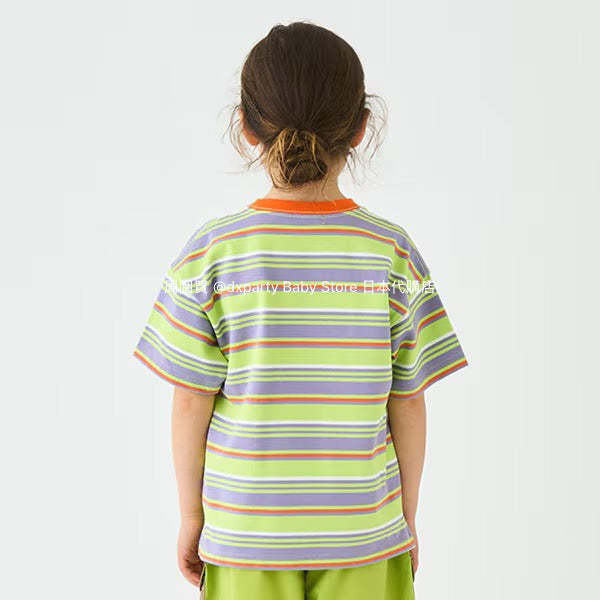 Japanese children's clothing mini#ML striped top 90-140cm boys/girls summer TOPS