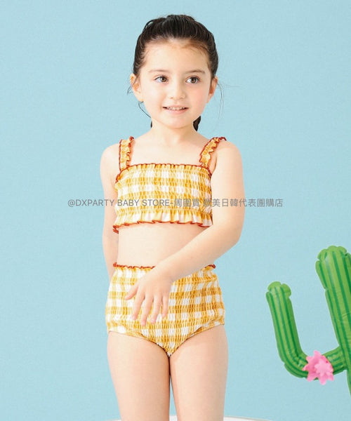 日本童裝 B:MING by BEAMS 格子泳衣套裝 100-140cm 女童款 夏季 夏日玩水泳衣特輯
