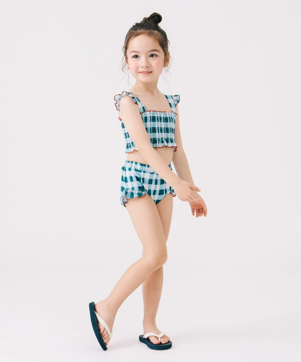 B:MING by BEAMS UV-Protective Two-Piece Swimsuit Set (110-130cm) for Girls: Summer Swimsuit Special