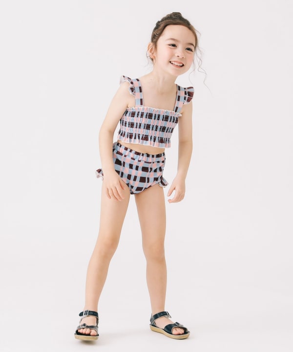 B:MING by BEAMS UV-Protective Two-Piece Swimsuit Set (110-130cm) for Girls: Summer Swimsuit Special