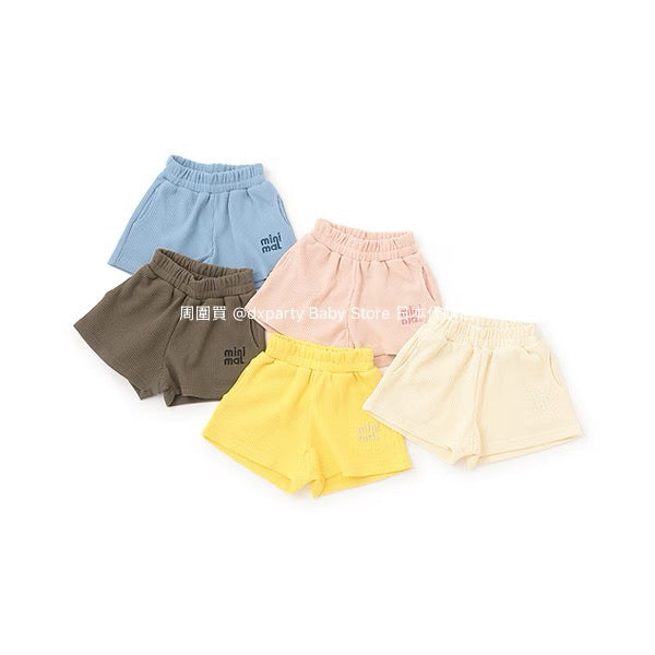 Japanese children's clothing mini#ML waffle shorts 90-140cm boys/girls summer PANTS