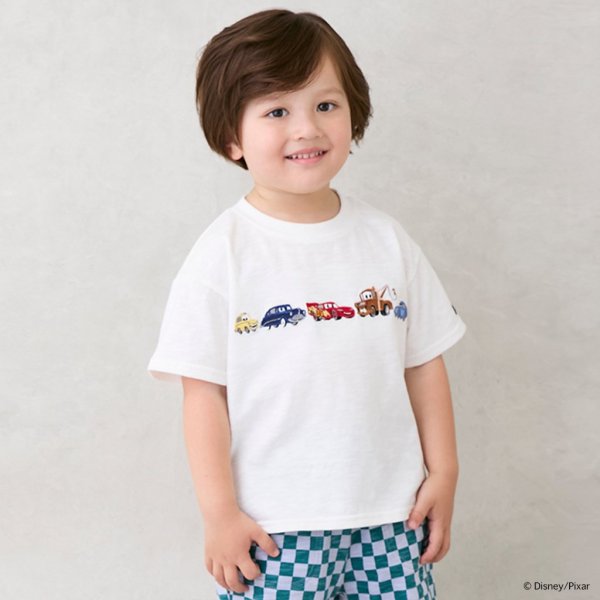Japanese children's clothing pe#main x Disney embroidered pattern top 80-130cm boys' summer TOPS