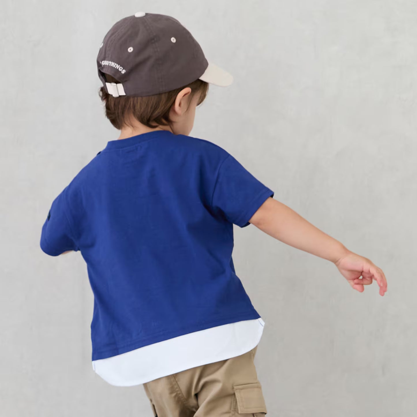 Japanese children's clothing pe#main cute printed tops 80-130cm boys summer TOPS
