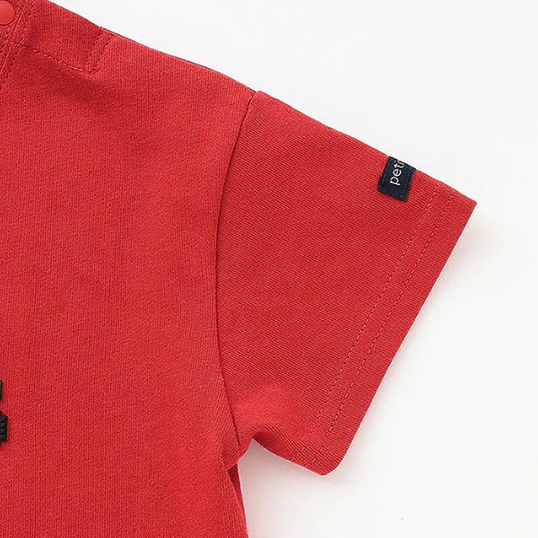 Japanese children's clothing pe#main cute printed tops 80-130cm boys summer TOPS