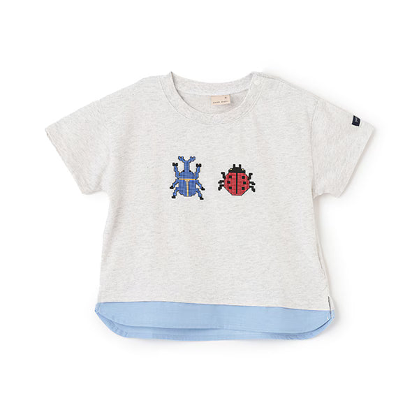 Japanese children's clothing pe#main cute printed tops 80-130cm boys summer TOPS