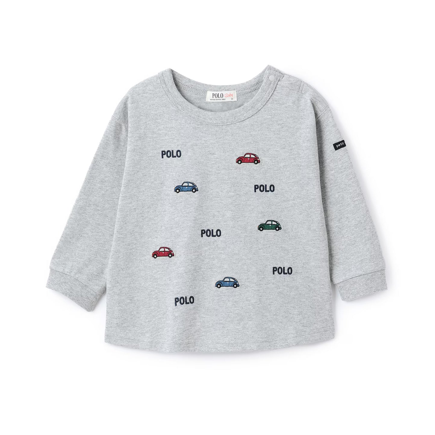 日本童裝 pe#main x POLO 刺繡圖案上衣 80-130cm 男童款 秋季 TOPS