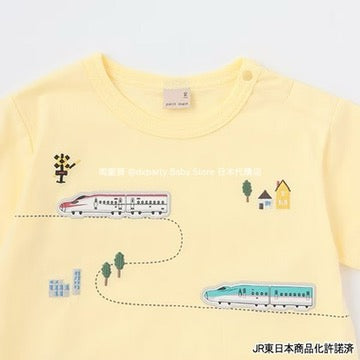 Japanese children's clothing pe#main x Shinkansen Railway Top 80-130cm Boys Summer TOPS Railway Series
