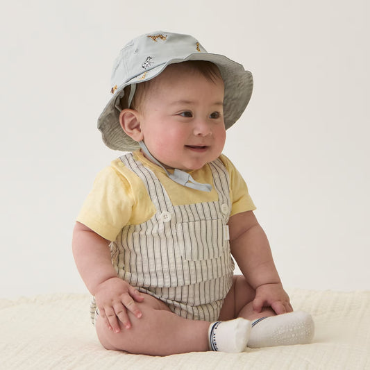 日本童裝 pe#main 假兩件連衣 70-80cm 男童款 初生嬰兒 夏季 Jumpsuit