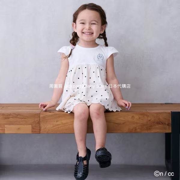 Japanese children's clothing pe#main x Chiikawa ちいかわ patchwork short-sleeved top 90-130cm girls' summer TOPS