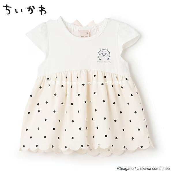 Japanese children's clothing pe#main x Chiikawa ちいかわ patchwork short-sleeved top 90-130cm girls' summer TOPS