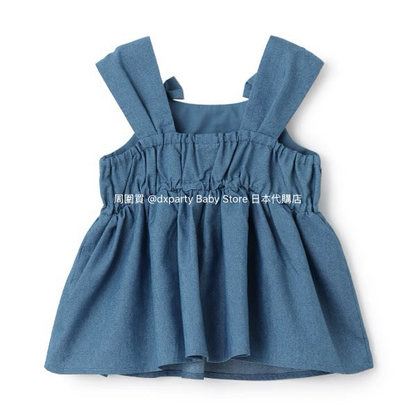 Japanese children's clothing pe#main x Chiikawa ちいかわ embroidered ruffle top 90-130cm girls summer TOPS