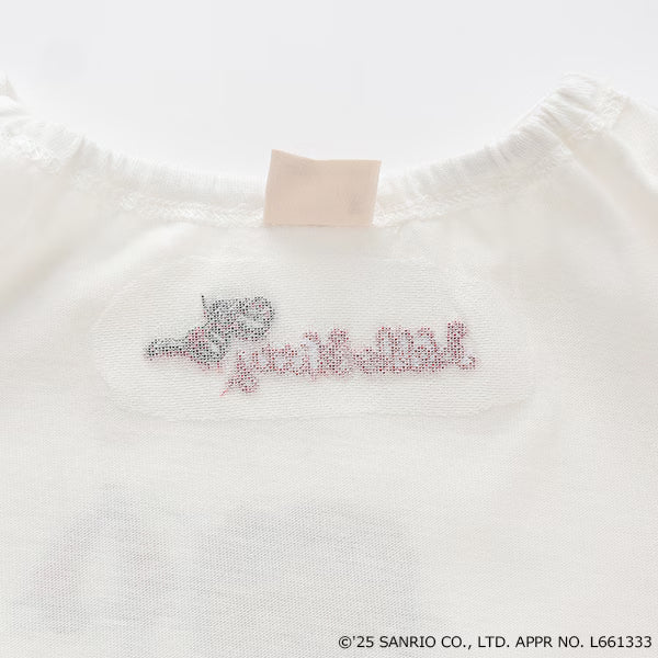 Japanese children's clothing pe#main x Sanrio Sunburn series contact cool off-shoulder lace top 80-130cm girls summer TOPS