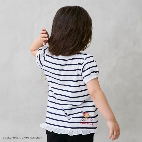 Japanese children's clothing pe#main x Sanrio Sun-burned series printed top 80-130cm girls summer TOPS