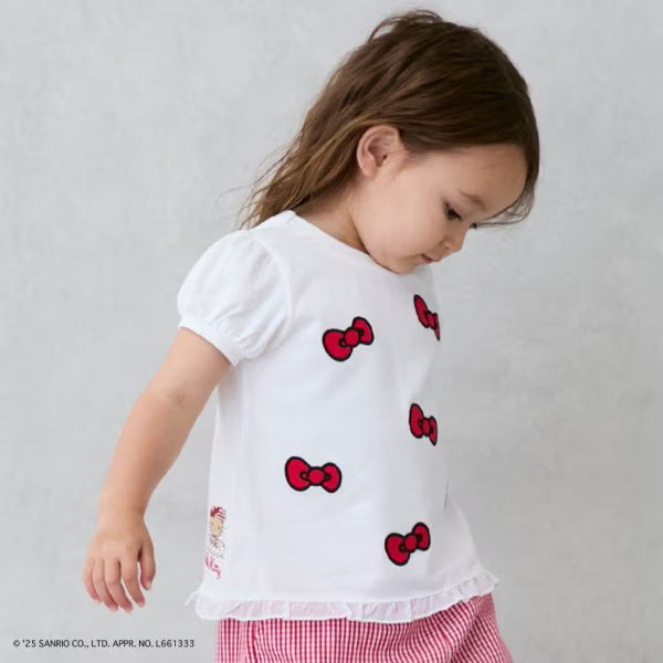 Japanese children's clothing pe#main x Sanrio Sun-burned series printed top 80-130cm girls summer TOPS