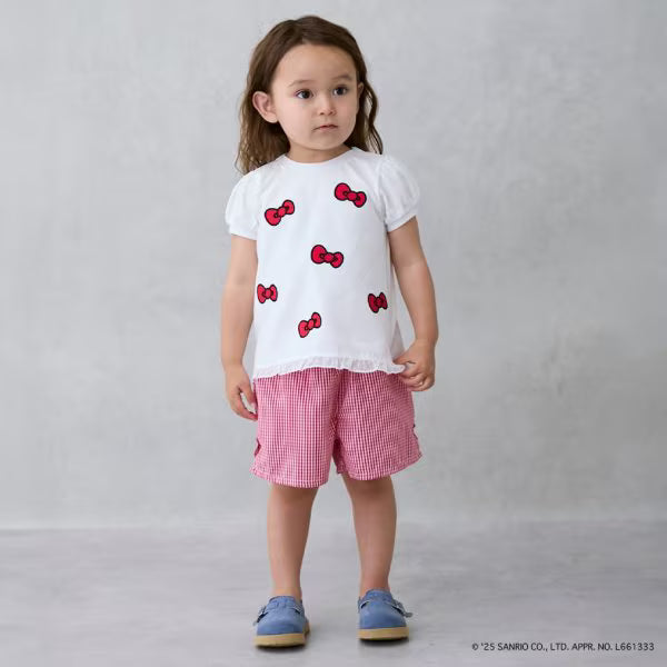 Japanese children's clothing pe#main x Sanrio Sun-burned series printed top 80-130cm girls summer TOPS