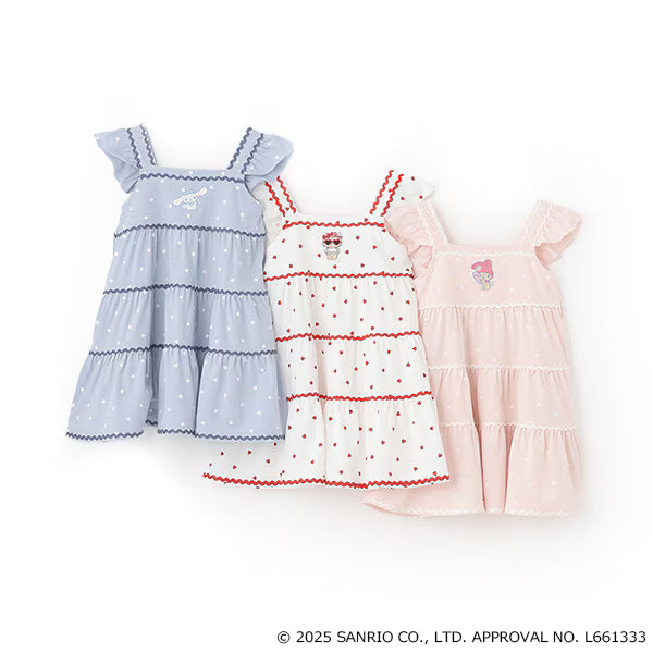 Japanese children's clothing pe#main x Sanrio Japanese-style suspender dress 80-130cm girls' summer dresses