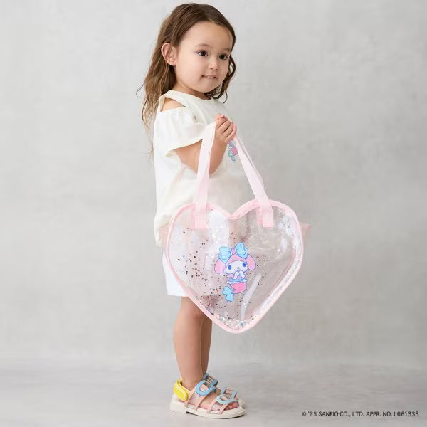 Direct from Japan pe#main x Sanrio Sunburn Series Shiny Heart Shaped Transparent Bag Series Other Brands