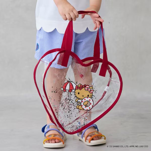 Direct from Japan pe#main x Sanrio Sunburn Series Shiny Heart Shaped Transparent Bag Series Other Brands