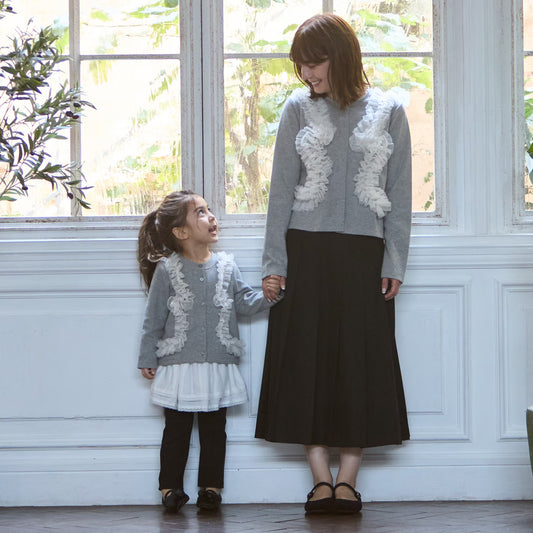 日本童裝 pe#main 薄紗荷葉邊外套 80-130cm 親子裝 女童款 秋季 OUTERWEAR