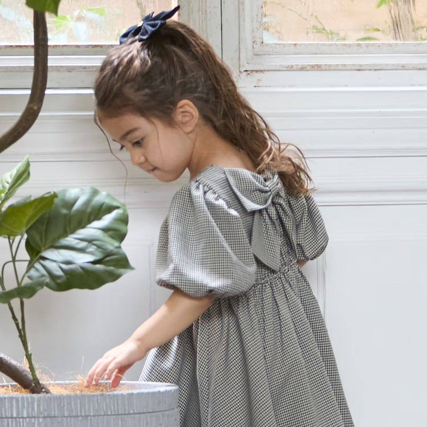 日本童裝 pe#main 泡泡袖連身裙 80-130cm 親子裝 女童款 秋季 DRESSES