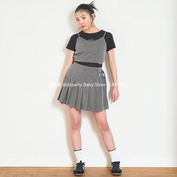 Lovetoxic Japanese Children's Clothing Suspender Skirt Two-Piece Set 140-160cm Girls Summer TOPS SKIRTS