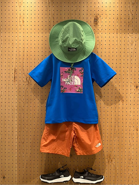Japanese children's clothing TNF anti-UV sweat-absorbing quick-drying static care print top 130-160cm boys/girls summer TOPS