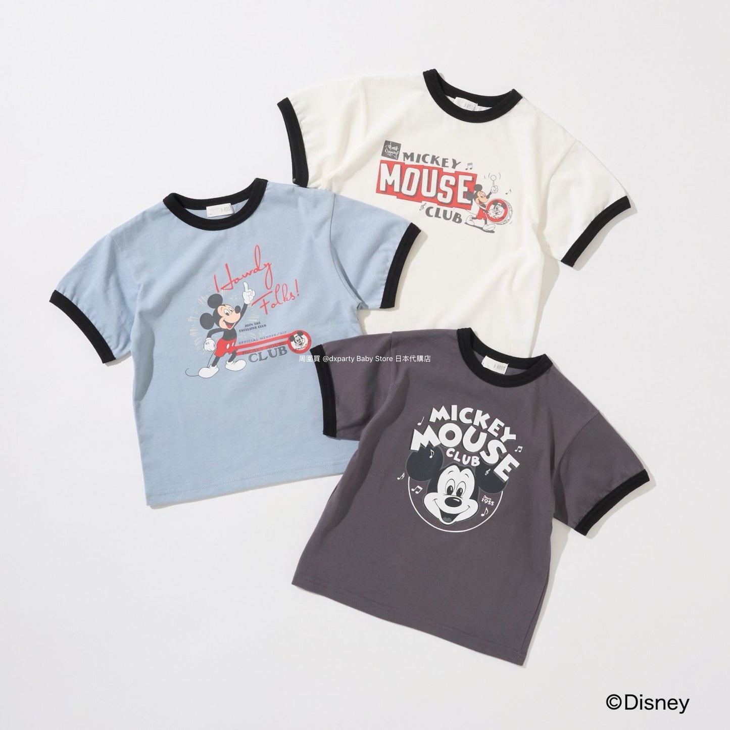 Japanese children's clothing b・R# x Diseny quick-drying UV-resistant printed tops (100-150cm) for boys and girls (summer TOPS)