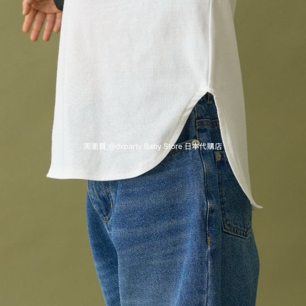 Japanese children's clothing b・R# water-absorbing quick-drying series cool to the touch color-blocked three-quarter sleeve top 100-150cm boys/girls spring and summer TOPS