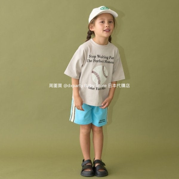 Japanese children's clothing b・R# water-absorbing quick-drying series contact cool print short-sleeved top 100-150cm boys/girls spring and summer TOPS