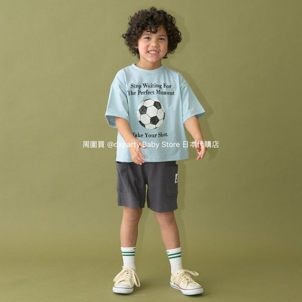 Japanese children's clothing b・R# water-absorbing quick-drying series contact cool print short-sleeved top 100-150cm boys/girls spring and summer TOPS