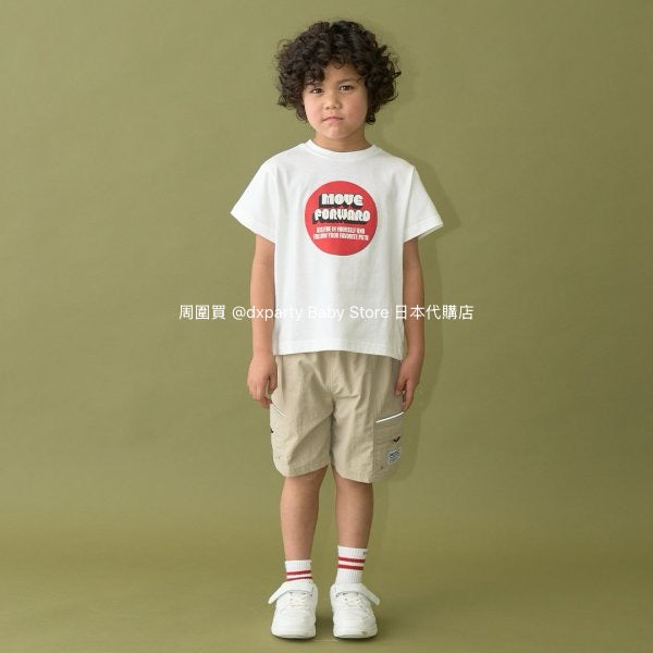 Japanese children's clothing b・R# water-absorbing quick-drying series touch cool letter print short-sleeved top 100-150cm boys/girls spring and summer TOPS