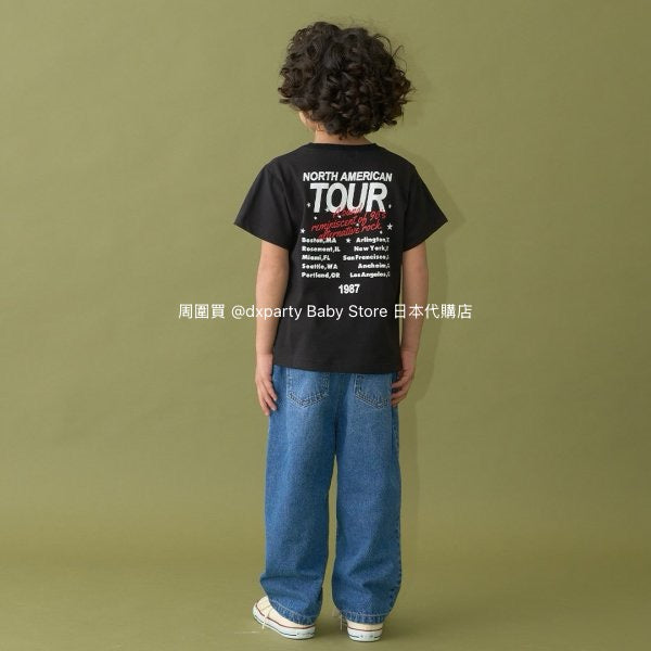 Japanese children's clothing b・R# water-absorbing quick-drying series touch cool letter print short-sleeved top 100-150cm boys/girls spring and summer TOPS