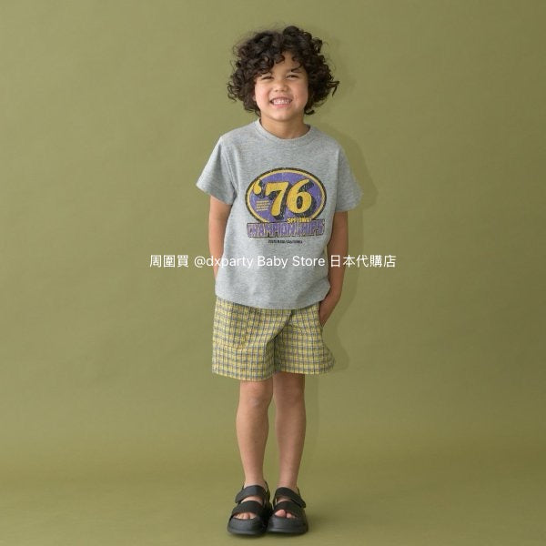 Japanese children's clothing b・R# water-absorbing quick-drying series touch cool letter print short-sleeved top 100-150cm boys/girls spring and summer TOPS