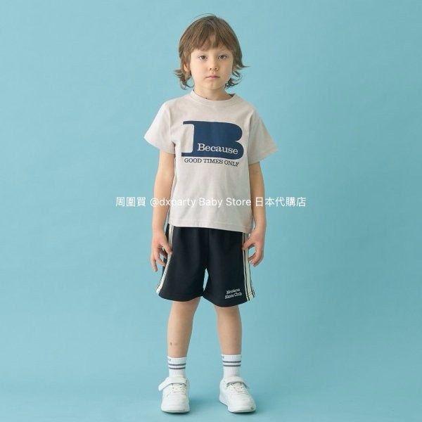 Japanese children's clothing b・R# water-absorbing quick-drying series touch cool letter print short-sleeved top 100-150cm boys/girls spring and summer TOPS