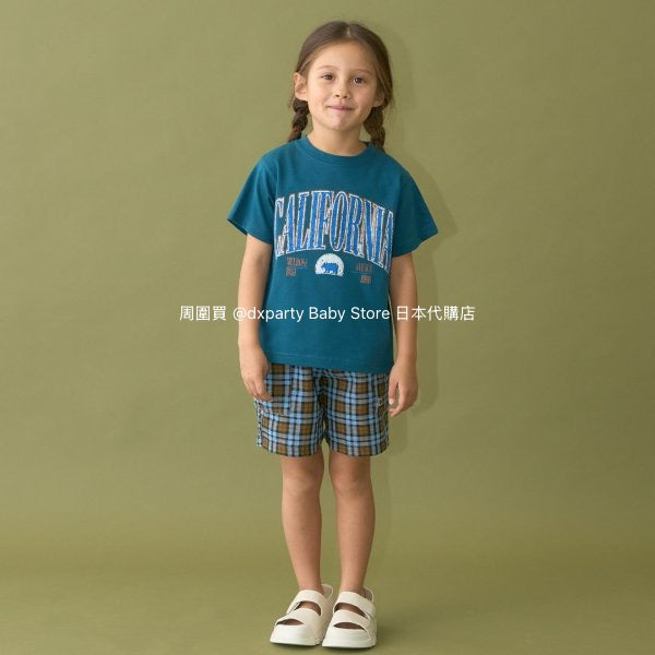 Japanese children's clothing b・R# water-absorbing quick-drying series touch cool letter print short-sleeved top 100-150cm boys/girls spring and summer TOPS