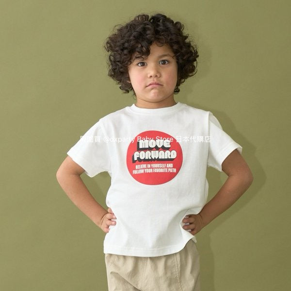 Japanese children's clothing b・R# water-absorbing quick-drying series touch cool letter print short-sleeved top 100-150cm boys/girls spring and summer TOPS