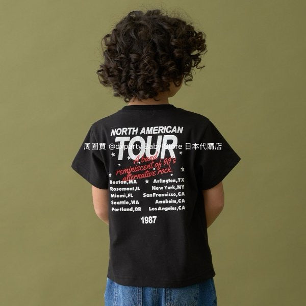 Japanese children's clothing b・R# water-absorbing quick-drying series touch cool letter print short-sleeved top 100-150cm boys/girls spring and summer TOPS