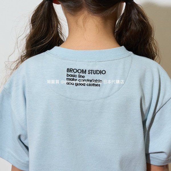 Japanese children's clothing b・R# water-absorbing quick-drying series touch cool solid color pocket short-sleeved top 100-150cm boys/girls spring and summer TOPS