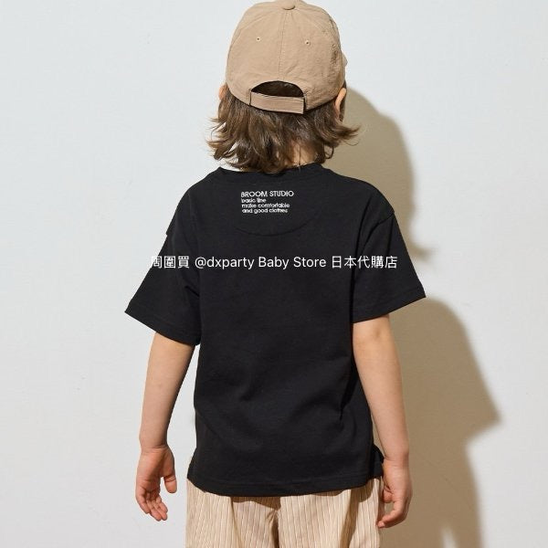 Japanese children's clothing b・R# water-absorbing quick-drying series touch cool solid color pocket short-sleeved top 100-150cm boys/girls spring and summer TOPS
