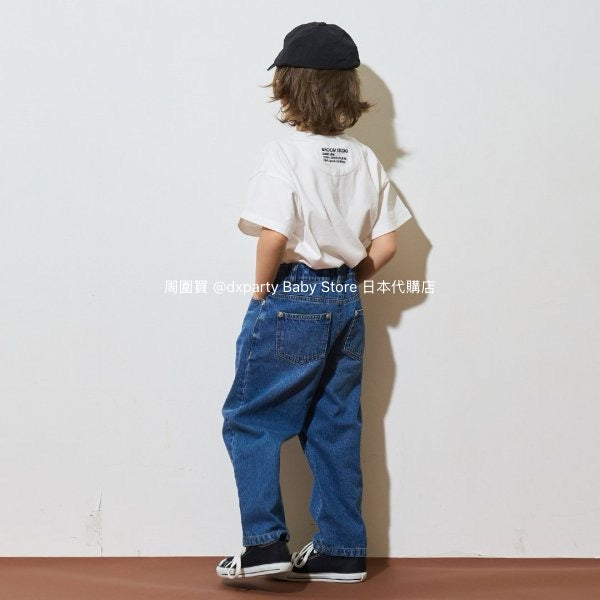 Japanese children's clothing b・R# water-absorbing quick-drying series touch cool solid color pocket short-sleeved top 100-150cm boys/girls spring and summer TOPS