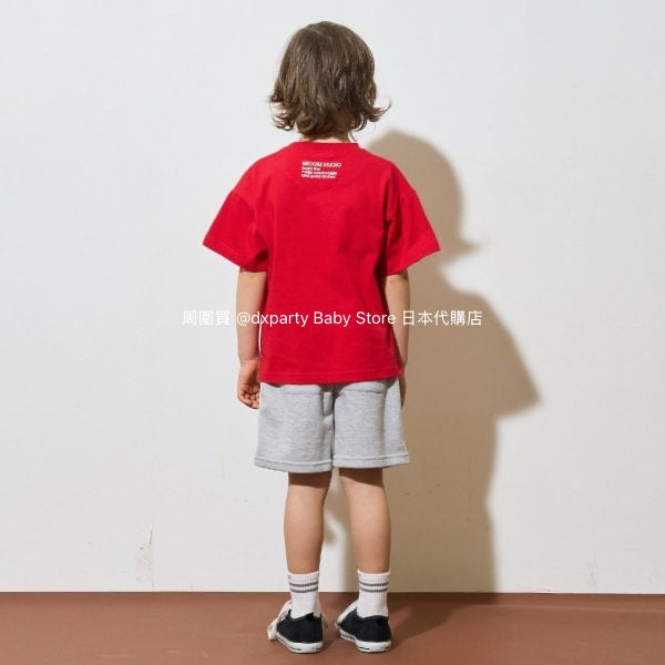 Japanese children's clothing b・R# water-absorbing quick-drying series touch cool solid color pocket short-sleeved top 100-150cm boys/girls spring and summer TOPS