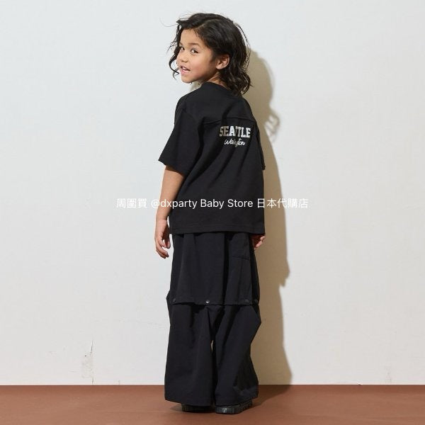 Japanese children's clothing b・R# 2Way two-piece quick-drying series cool contact letter short-sleeved top 100-150cm boys/girls spring and summer TOPS