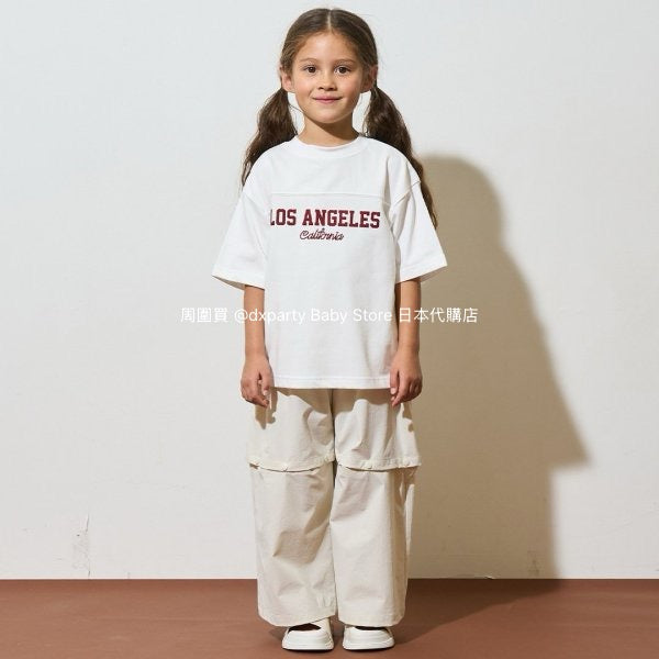 Japanese children's clothing b・R# 2Way two-piece quick-drying series cool contact letter short-sleeved top 100-150cm boys/girls spring and summer TOPS
