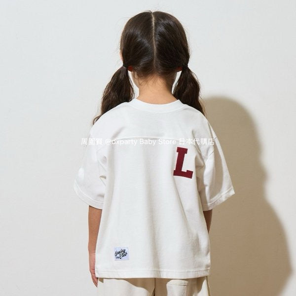 Japanese children's clothing b・R# 2Way two-piece quick-drying series cool contact letter short-sleeved top 100-150cm boys/girls spring and summer TOPS