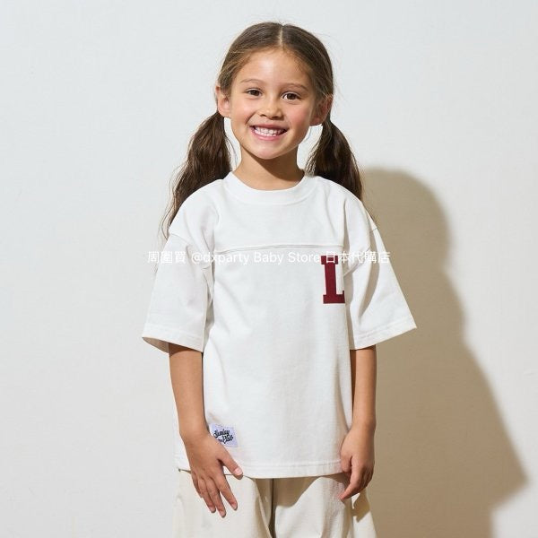 Japanese children's clothing b・R# 2Way two-piece quick-drying series cool contact letter short-sleeved top 100-150cm boys/girls spring and summer TOPS